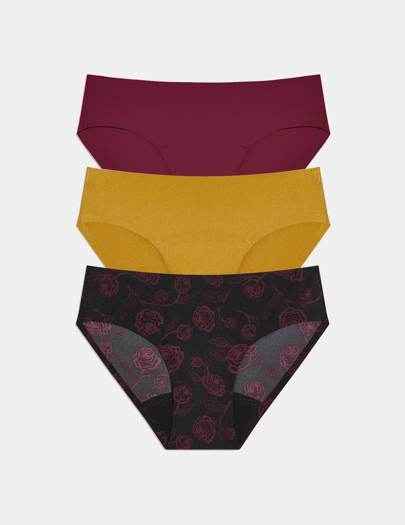Image of Leakproof UltraThin No-Show Bikini Shimmer 3-Pack