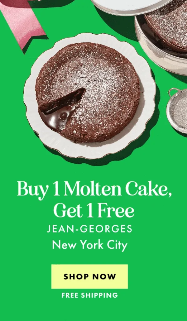 Jean-Georges Molten Chocolate Cake - Buy 1, Get 1 Free