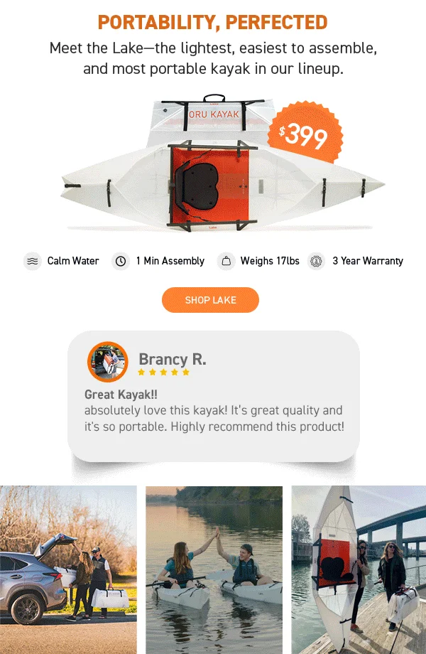 Portability Perfect: The Lake. Starting at $399