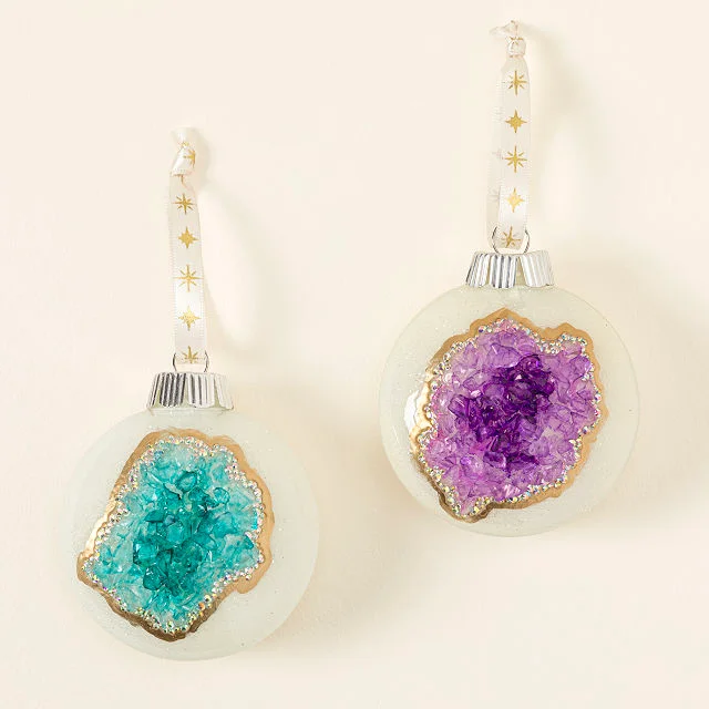 Gemstone Geode Ornament