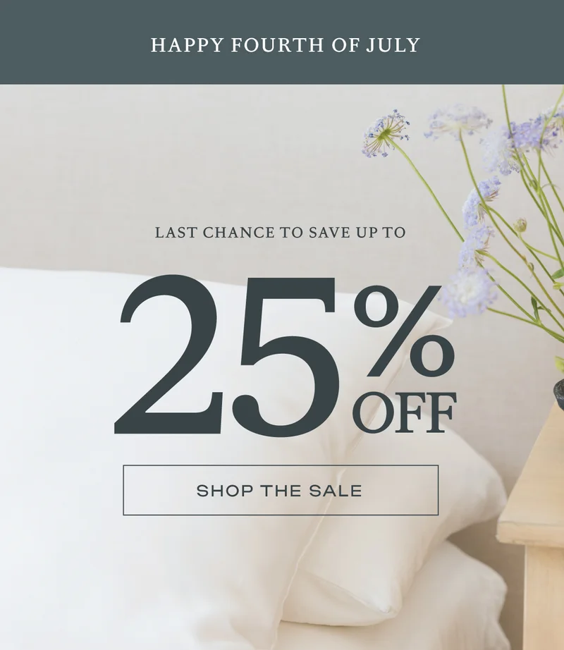 Last chance save up to 25% off