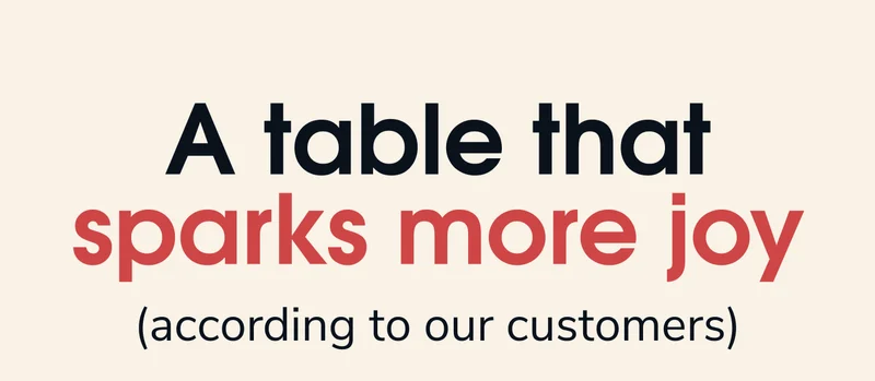 A Table That Sparks Joy