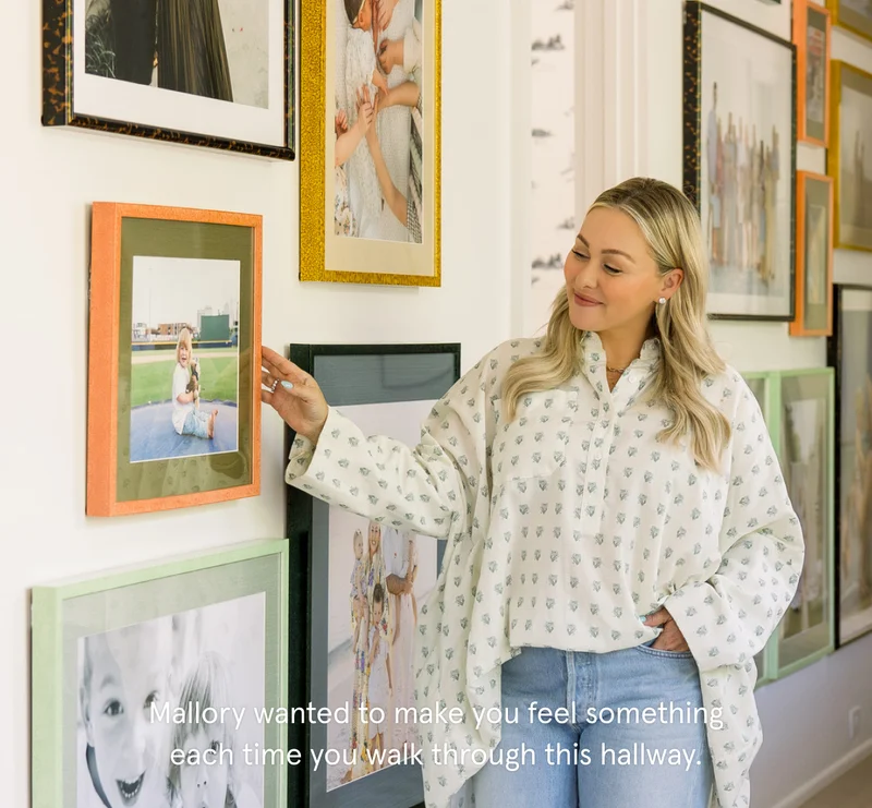 Mallory wanted to make you feel something each time you walk through this hallway.