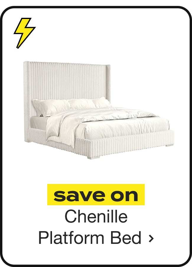 Furniture of America Draper Modern Chenille High Wingback Platform Bed