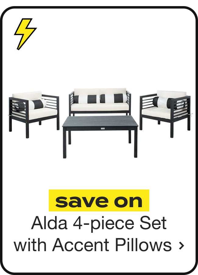 SAFAVIEH Outdoor Living Alda 4-piece Set with Accent Pillows