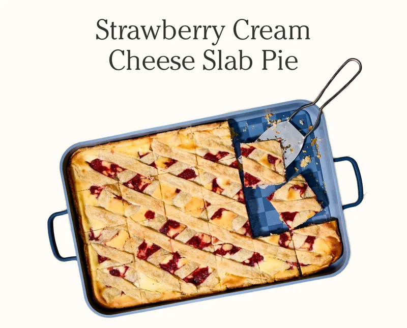 Strawberry Cream Cheese Slab Pie
