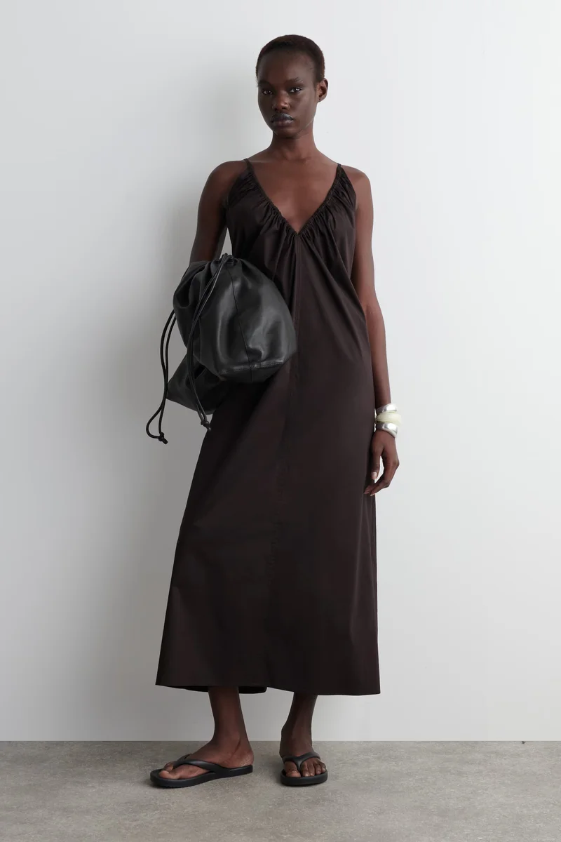 BROWN DRESS