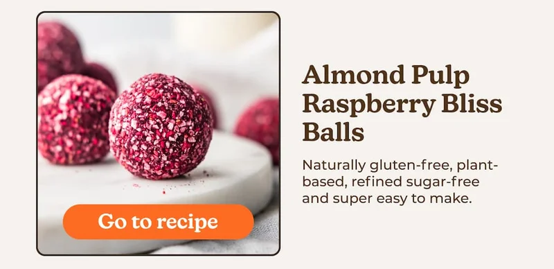 Almond Pulp Raspberry Bliss Balls Recipe