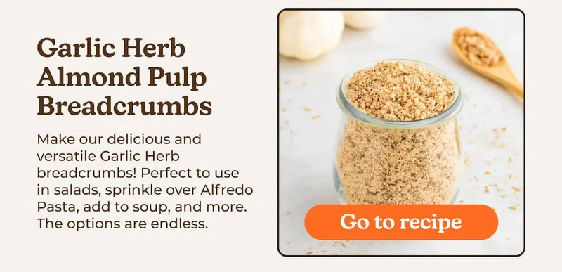 Garlic Herb Almond Pulp Breadcrumbs Recipe