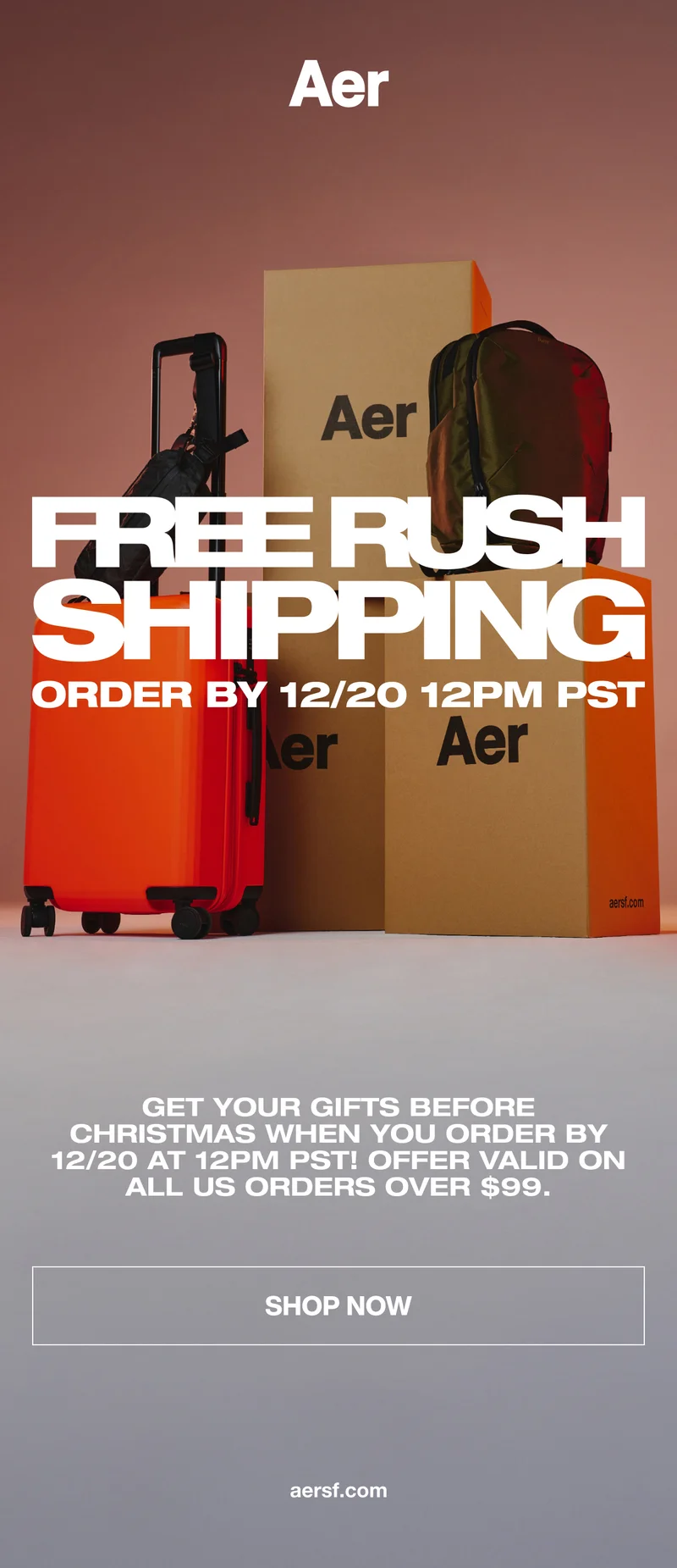 Image of Aer's packaging and holiday products