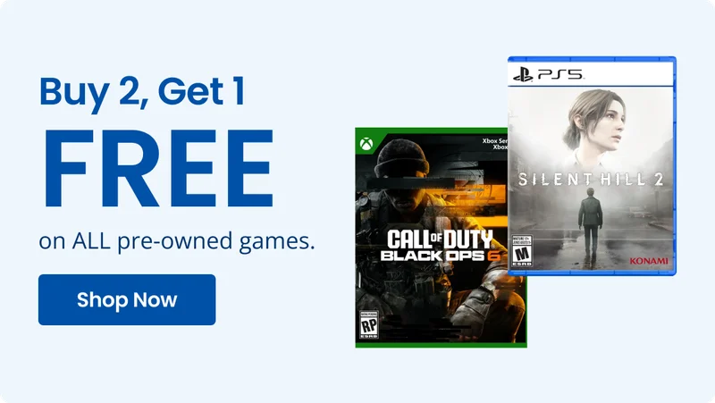 Buy 2, Get 1 FREE on ALL pre-owned games. Shop Now
