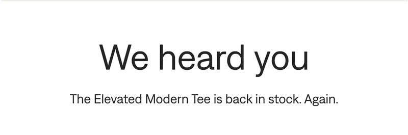Elevated Modern Tee is back
