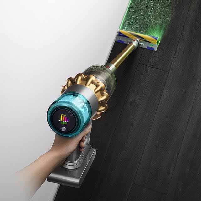 Close up of Dyson V15 Detect Absolute in Gold