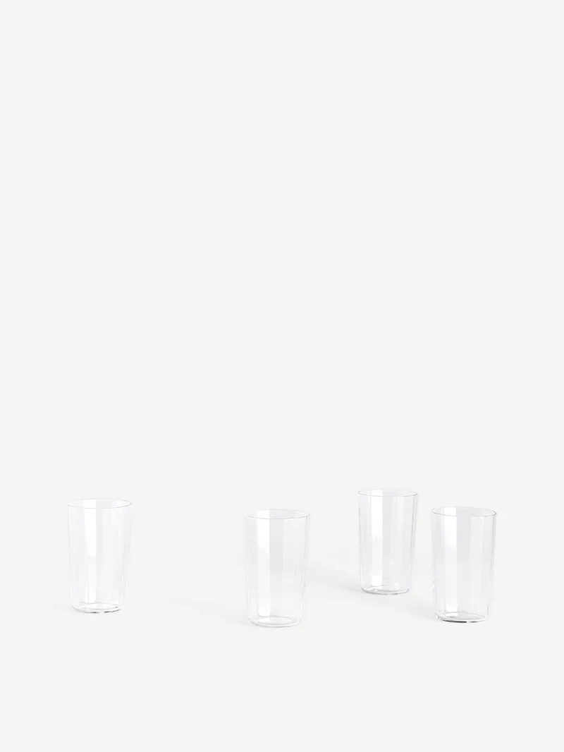 Image of HAY Angle Glass Set of 4 Medium - Clear