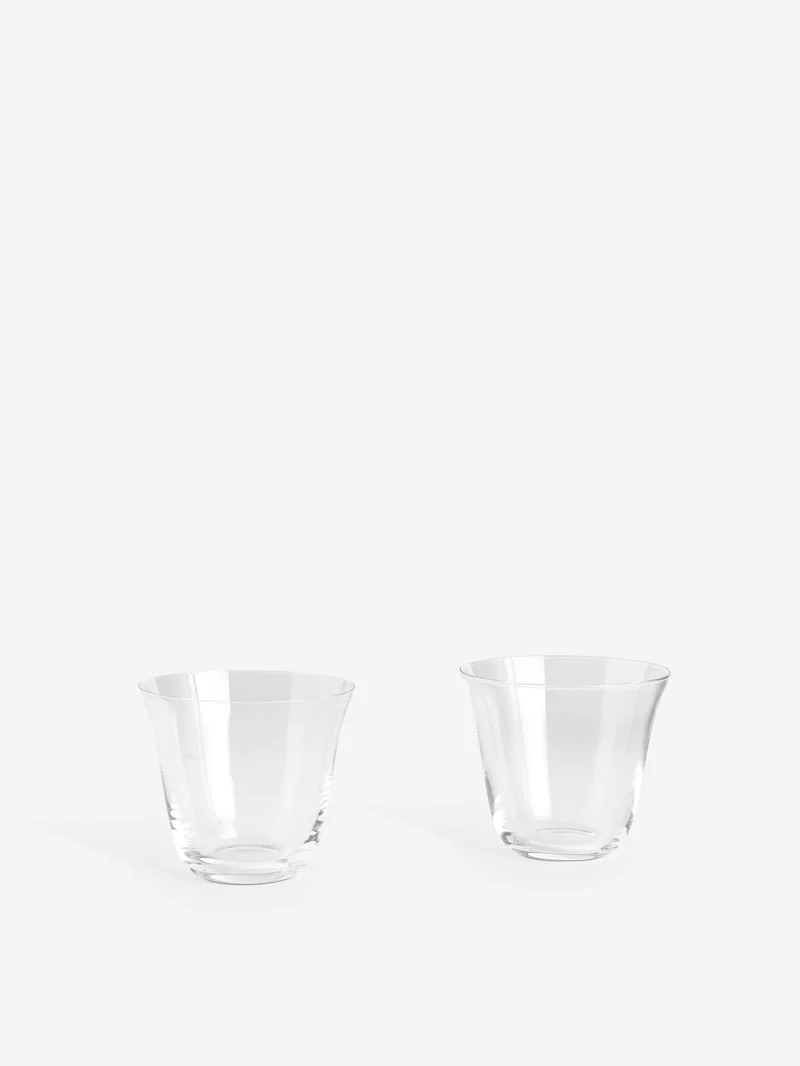 Image of HAY Curve Tumbler Glass Small Set of 2 - Clear