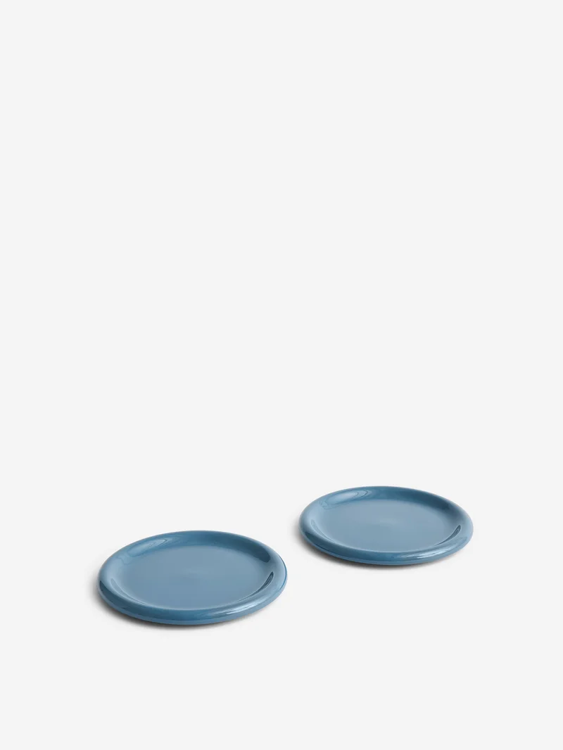 Image of HAY Barro Plate Set of 2 - 24cm - Dark Blue