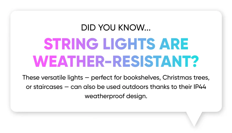 Did you know... String Lights are weather-resistant?