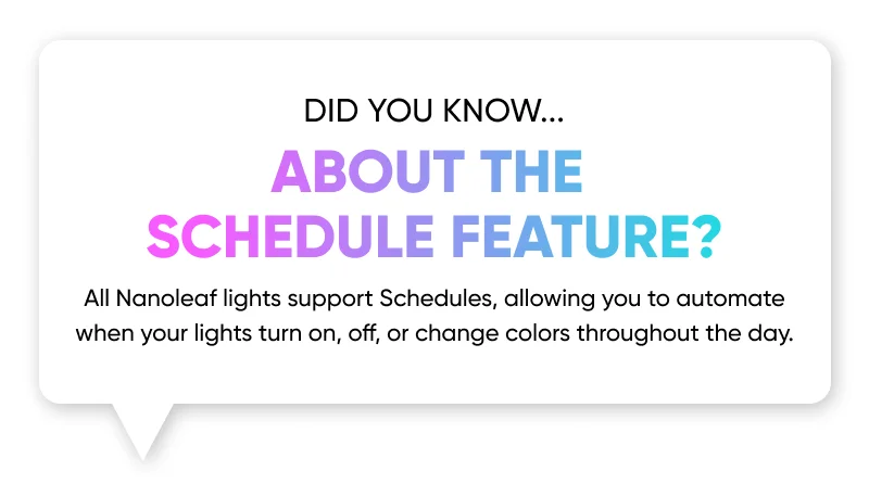 Did you know... About the Schedule feature?