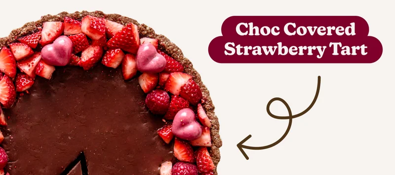 Almond Cow Chocolate Covered Strawberry Tart recipe