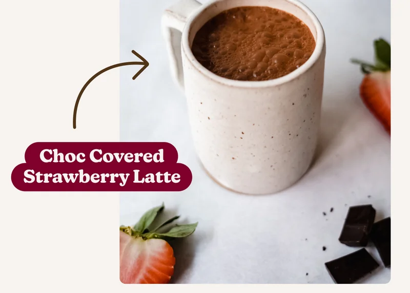 Almond Cow Chocolate Covered Strawberry Latte recipe