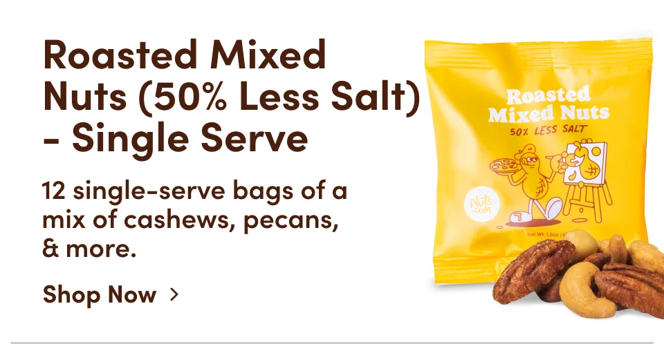 Roasted Mixed  Nuts (50% Less Salt) - Single Serve