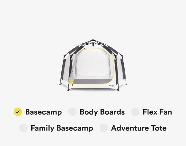 basecamp / body boards / flex fan / family basecamp / adventure tote