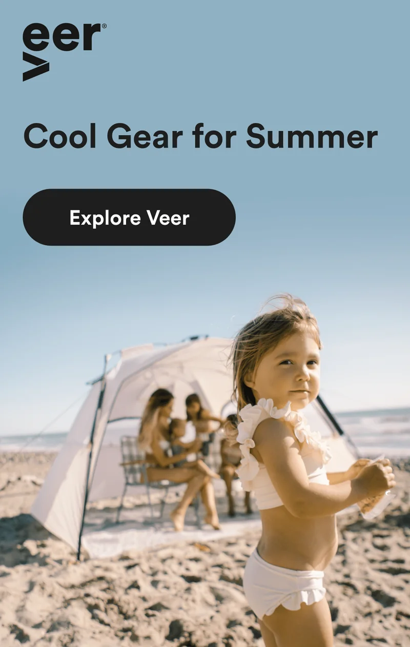 Family at the beach using Family Basecamp