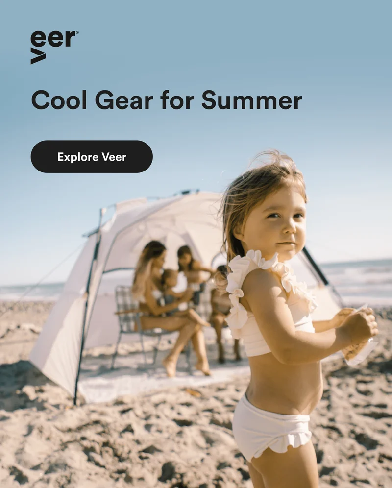 Family at the beach using Family Basecamp