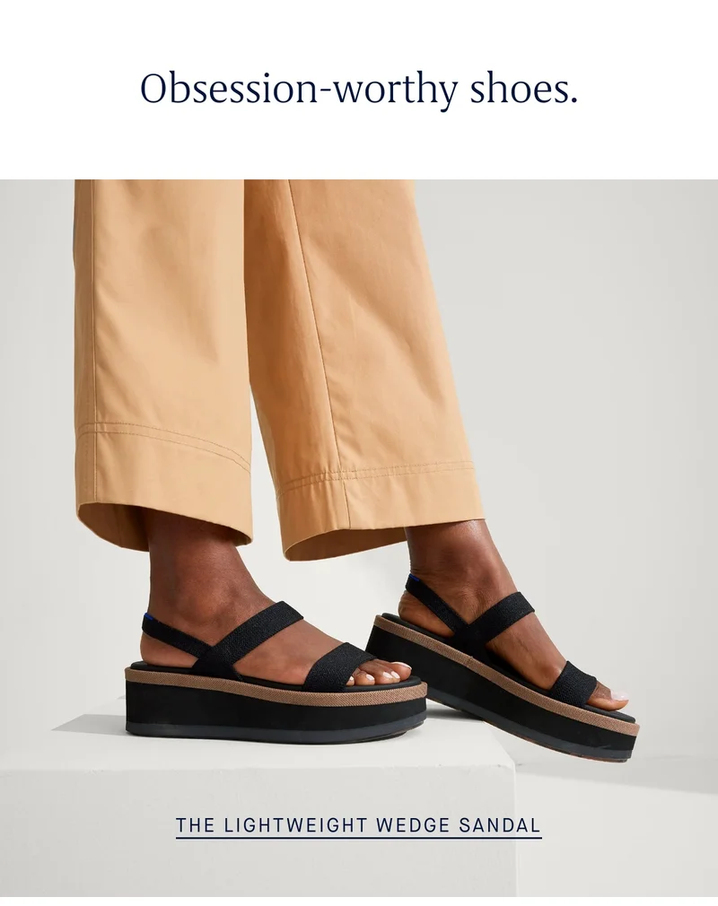 Obsession-worthy shoes. THE LIGHTWEIGHT WEDGE SANDAL