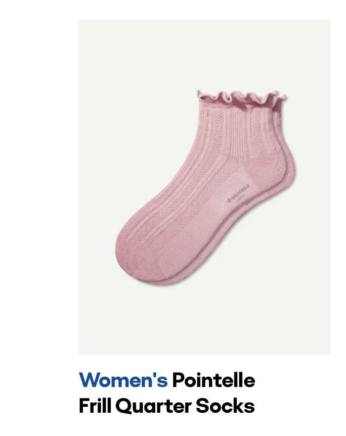 Women's Pointelle Frill Quarter Socks