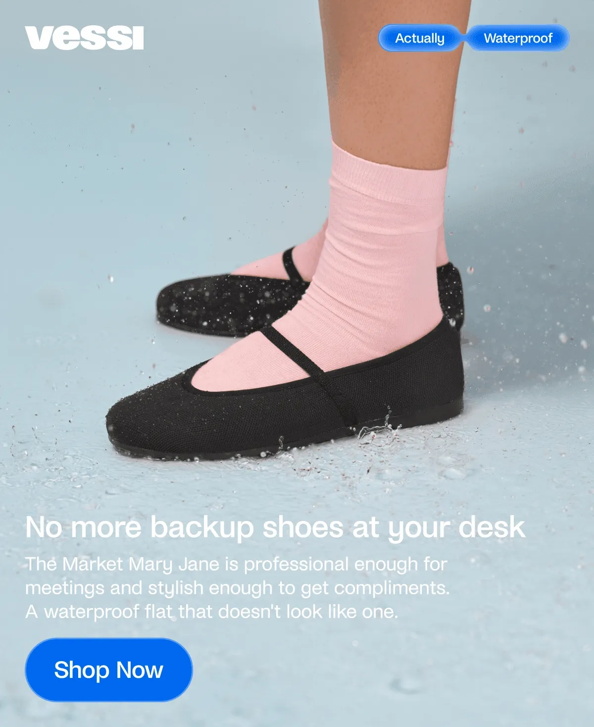 No more backup shoes at your desk