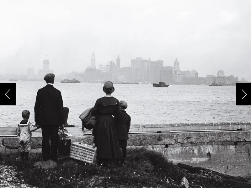 A view of New York from Ellis Island