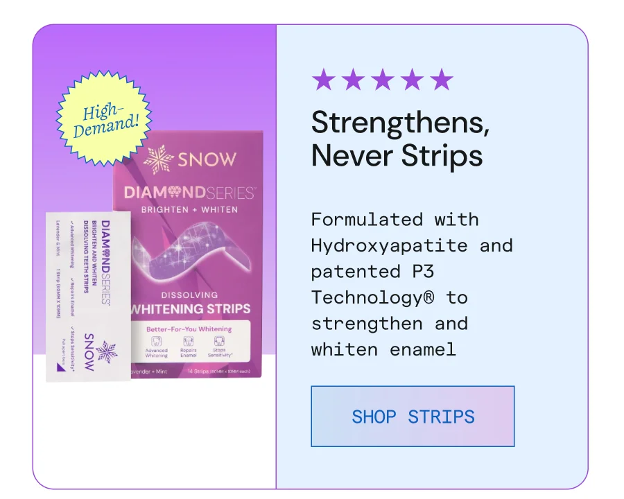 Strengthens, Never Strips. Formulated with Hydroxyapatite and patented P3 Technology to strengthen and whiten enamel.
