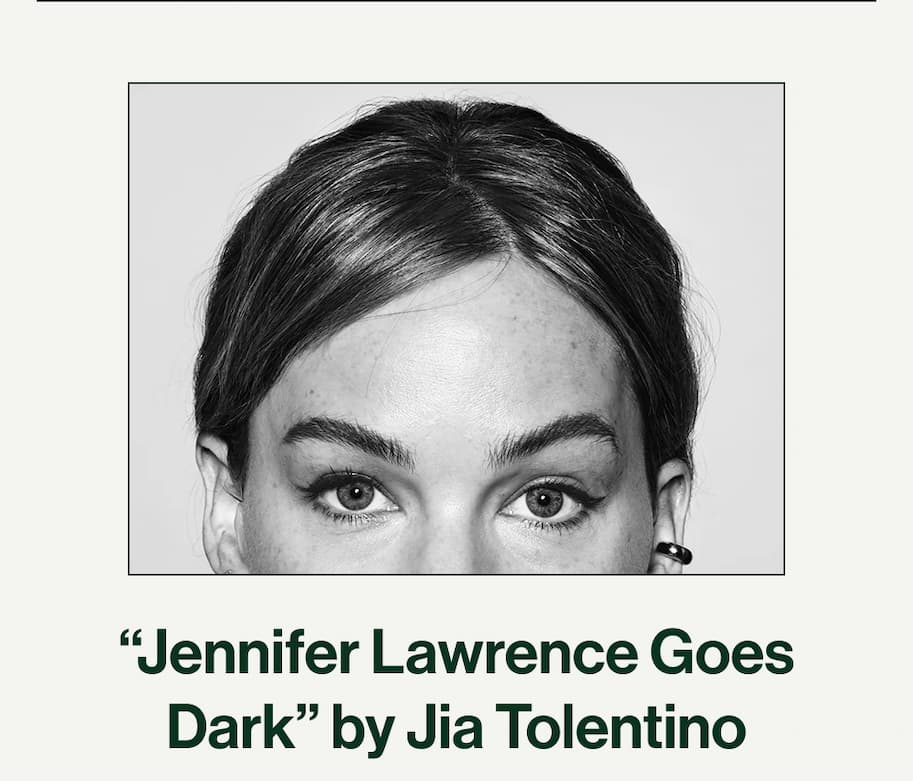 Jennifer Lawrence Goes Dark
