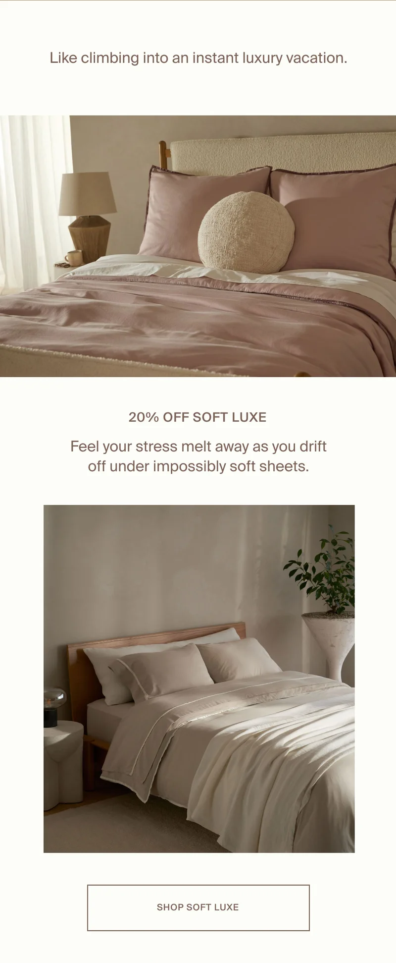 20% Off Organic Soft Luxe Bedding
