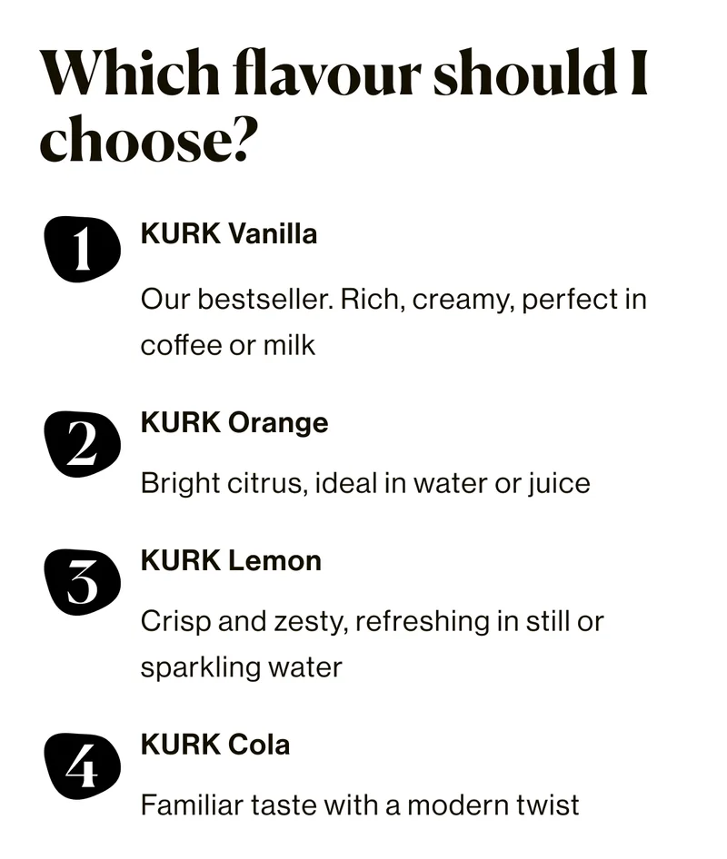 Which flavour should I choose?