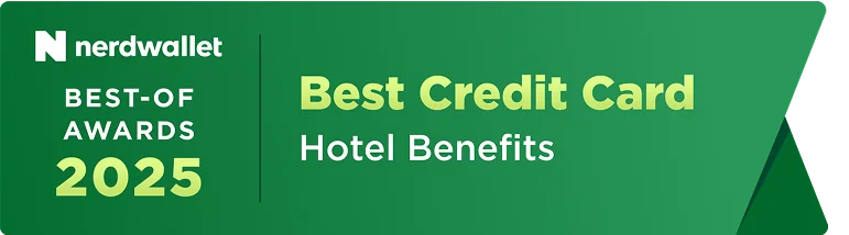NerdWallet Best-of Awards 2025 | Best Credit Card - Hotel Benefits