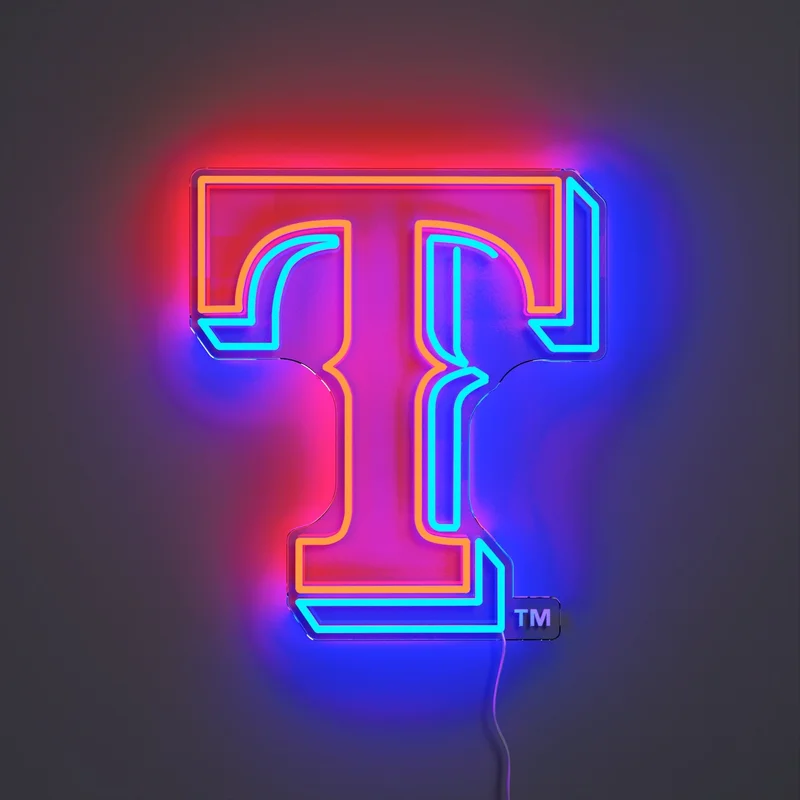 Image of Texas Rangers Logo, LED neon sign
