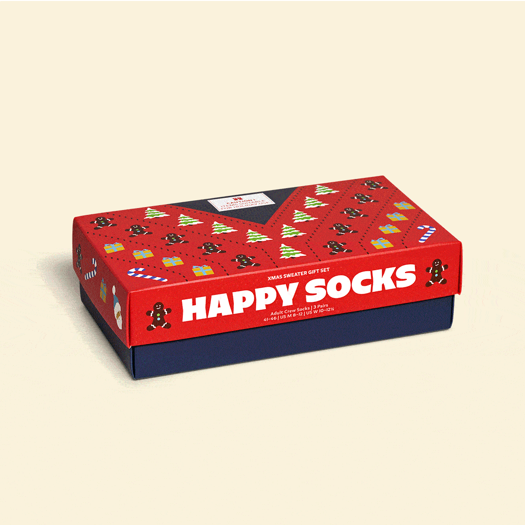 3-Pack X-Mas Sweater Socks Gift Set