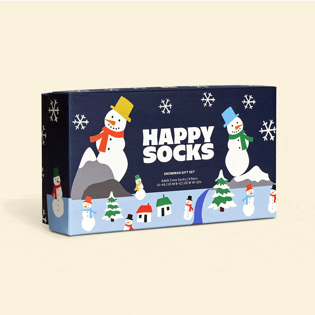 3-Pack Snowman Socks Gift Set