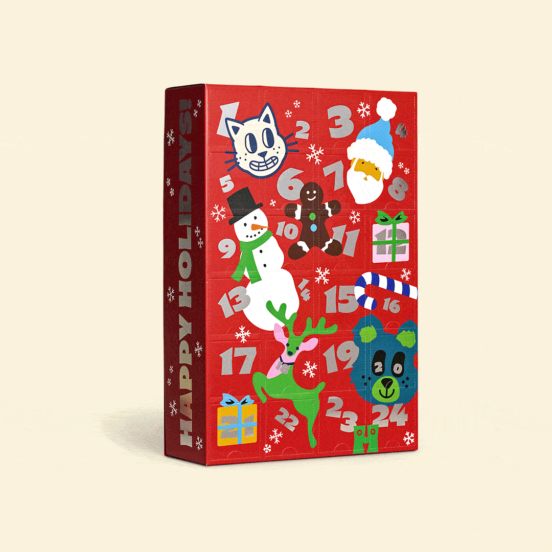 24-Pack Advent Calender Socks Gift Set