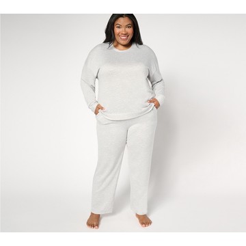 Cuddl Duds Curl Up Rib Dolman Top & Straight Leg Lounge Set