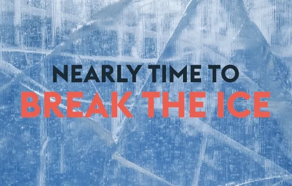 Ice breaks to partially reveal a new sled