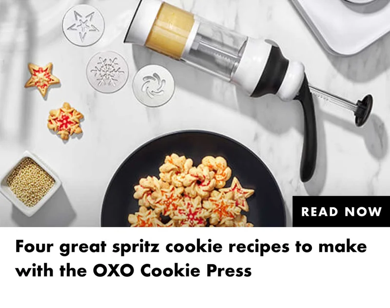 Four great spritz cookie recipes to make with the OXO Cookie Press