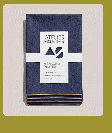 Rainbow Denim Napkins