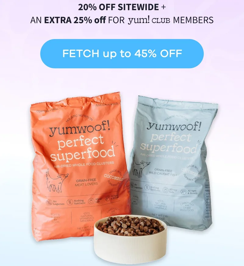 20% OFF SITEWIDE + AN EXTRA 25% off FOR yumclub!    MEMBERS | FETCH up to 45% OFF