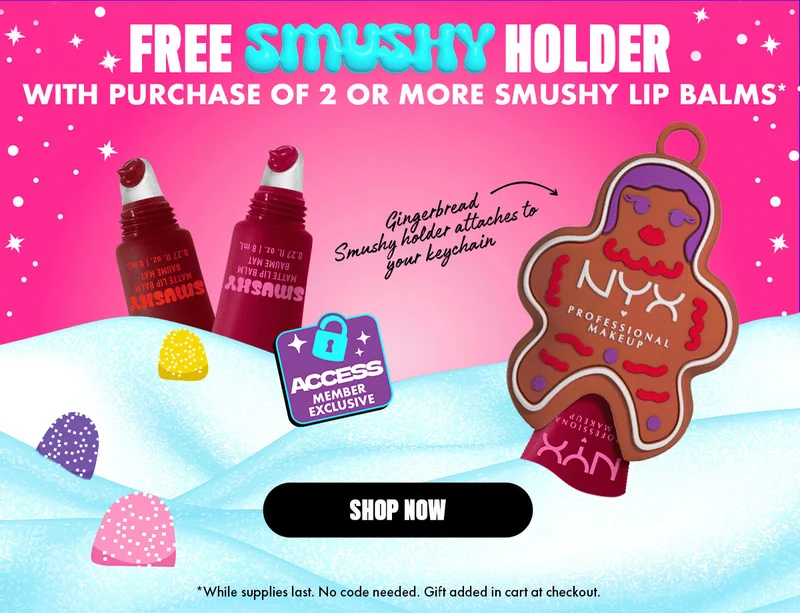 FREE SMUSHY HOLDER WITH PURCHASE OF 2 OR MORE SMUSHY LIP BALMS