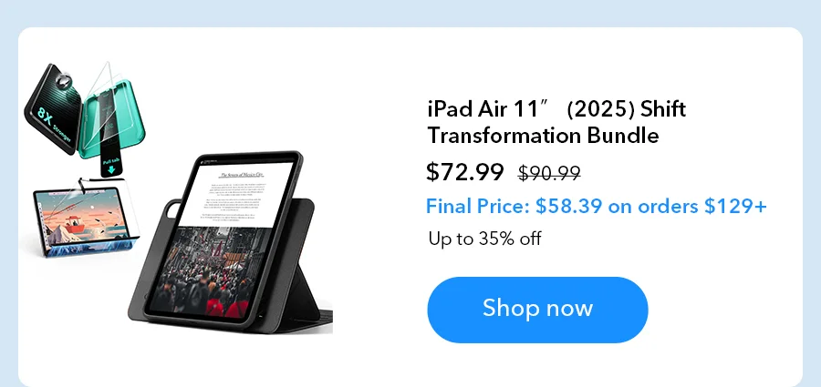 iPad Air 11″ (2025) Shift Transformation Bundle Final Price: $58.39 on orders $129+