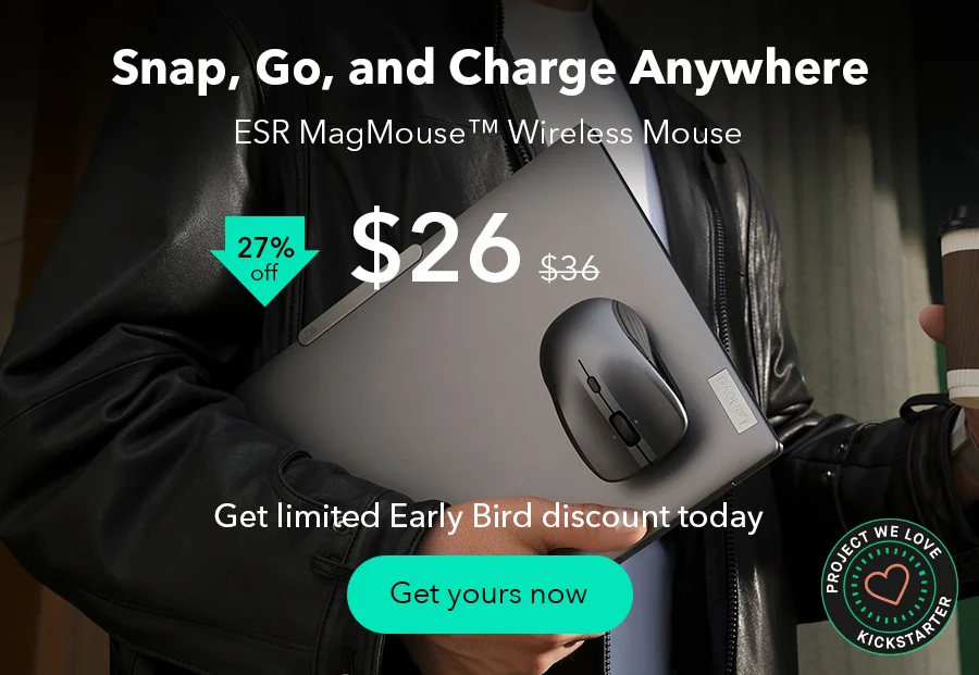 ESR MagMouse™ Wireless Mouse Now on Kickstarter