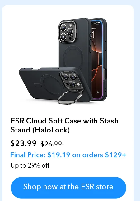 ESR Cloud Soft Case with Stash Stand (HaloLock)